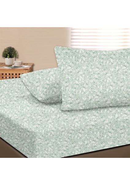 Dalya %100 Pamuk Çift Kişilik Lastikli Çarşaf Seti Mint - 160X200+30 cm fiyatları