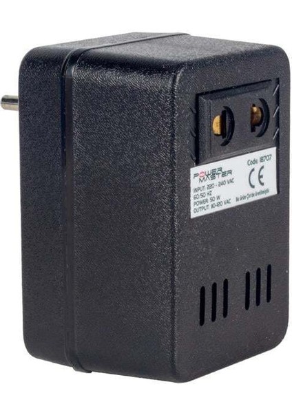 Powermaster PM-18707 220V-110V 50VA Ac/ac Dönüştürücü Transformatör