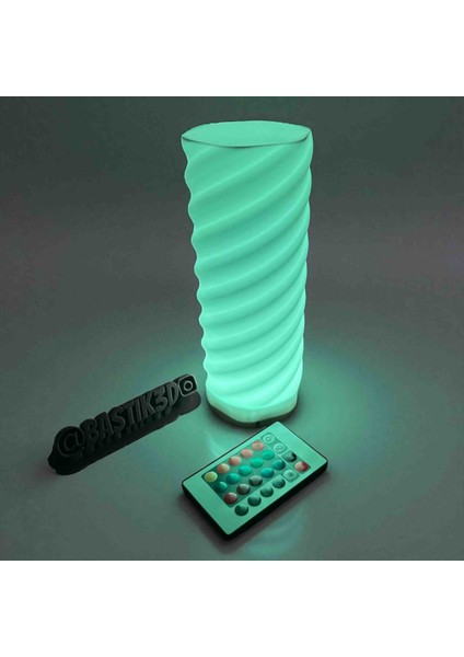 Rgb LED Masaüstü Abajur – Minimalist Tasarım, Kumandalı Renkli Gece Lambası, Dekoratif Işık modelleri