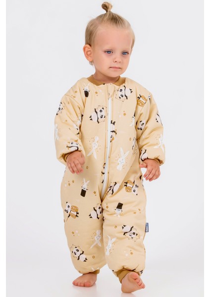 Elyaf Dolgulu 2,5 Tog Kız /erkek Çocuk Uyku Tulumu Desenli