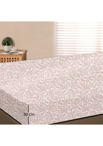 Dalya %100 Pamuk Çift Kişilik Lastikli Çarşaf Seti Pudra - 160X200+30 cm modelleri
