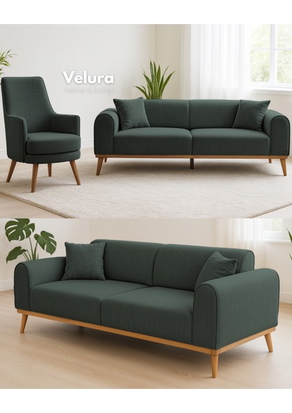 Valo Oturma Grubu & Koltuk Takımı (3+3+1+1) - Koyu Yeşil fiyatları