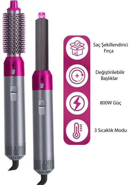 3’ü 1 Arada Sıcak Hava Saç Şekillendirme Fırçası – Kurutma, Hacim, Düzleştirme modelleri
