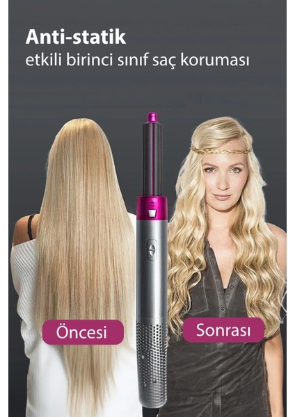 3’ü 1 Arada Sıcak Hava Saç Şekillendirme Fırçası – Kurutma, Hacim, Düzleştirme