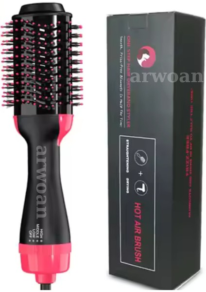 3’ü 1 Arada Sıcak Hava Saç Şekillendirme Fırçası – Kurutma, Hacim ve Düzleştirme