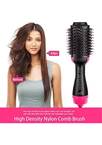 3’ü 1 Arada Sıcak Hava Saç Şekillendirme Fırçası – Kurutma, Hacim ve Düzleştirme fırsatları