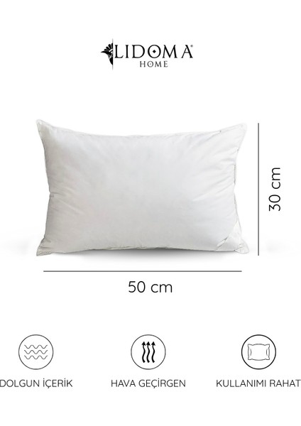 LİDOMA HOME 1 Adet 30x50 cm Elyaf Dolgu İç Yastık