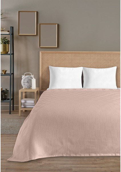 %100 Pamuk Çift Kişilik Pudra Otel Pike Takım 200 x 230 cm fiyatları