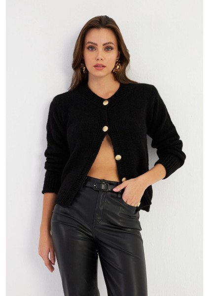 Kadın Siyah Hırka YV285