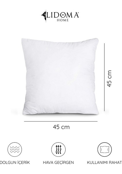 LİDOMA HOME 1 Adet 45x45 cm Boncuk Elyaf Dolgu İç Yastık fiyatları