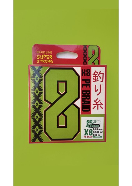 Tusaş 0.20 mm 150 Metre 8x Green Örgü Ip
