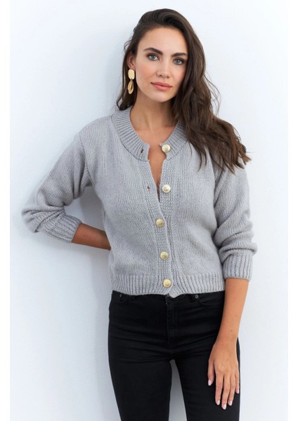 Kadın Gri Hırka YV285