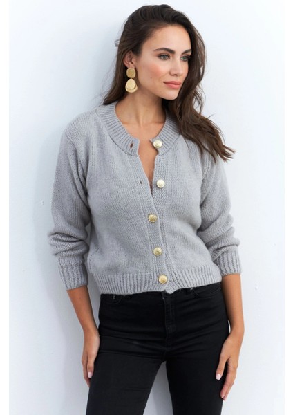 Kadın Gri Hırka YV285 modelleri