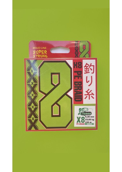 Tusaş 0.35 mm 150 Metre 8x Green Örgü Ip