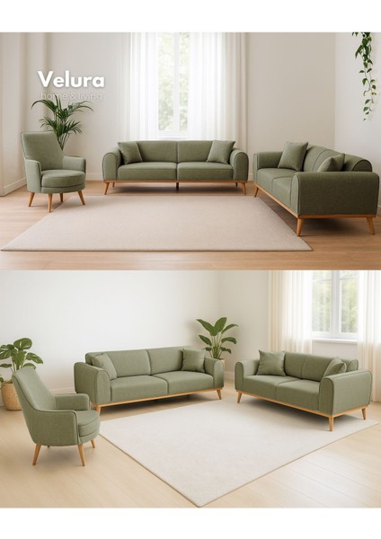 Valo Oturma Grubu & Koltuk Takımı (3+3+1+1) - Fildişi