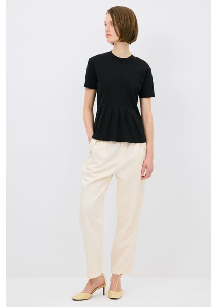 Pileli Bluz Siyah 11545069000 modelleri