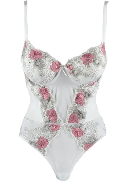 Brodeli Destekli Bodysuıt