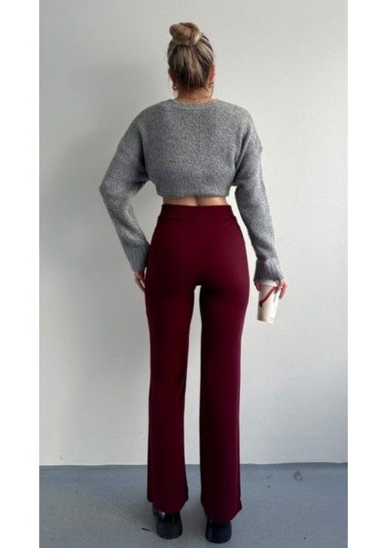 Kadın Önü Çimalı Krep Kumaş Pantalon fırsatları