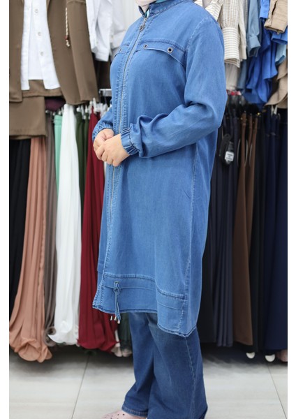 Fermuarlı Ince Kot Kap