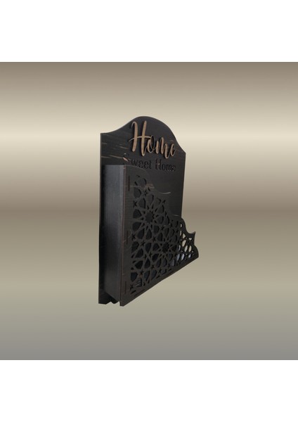 Lazer Kesim Mdf Duvara Monte Anahtarlık ve Postalık 5 Askılı 27,5X19,5 cm modelleri