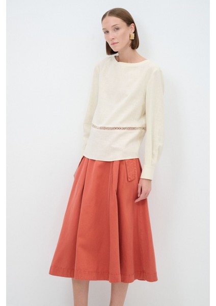 Sırtı Düğmeli Bluz Vanilya 11544918000 fırsatları