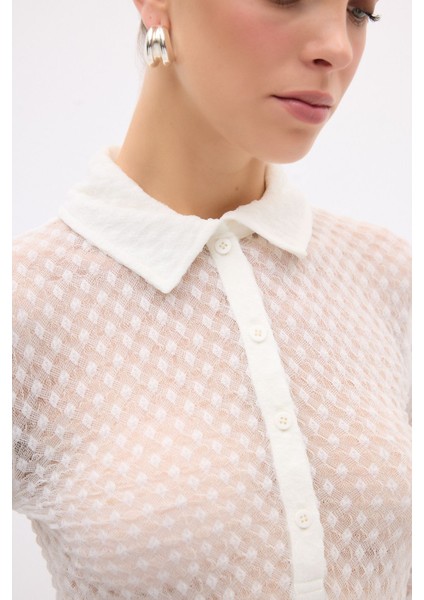 Uzun Kol Gömlek Yaka Dantel Body Kemik 11544688000 fiyatları