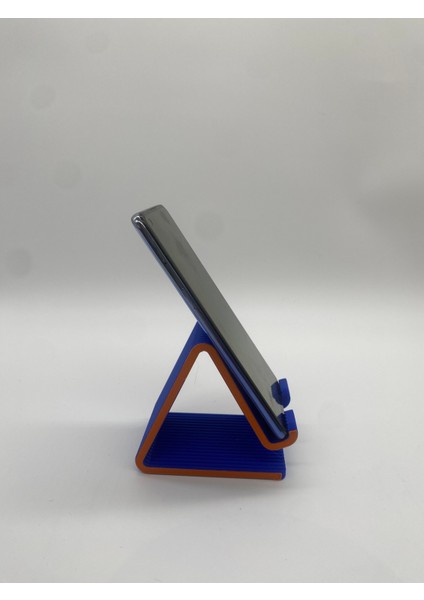 Üçgen Formlu Telefon Standı, 3D Baskı, Mavi fiyatları