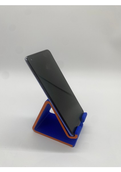 Üçgen Formlu Telefon Standı, 3D Baskı, Mavi modelleri