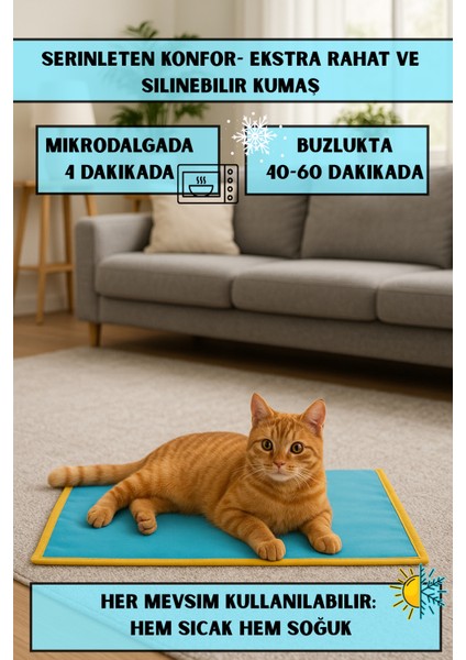 Thermo Mat Hem Soğuk Hem Sıcak Kullanılabilen 2si1 Arada Kedi & Köpek Minderi 40X60CM fiyatları