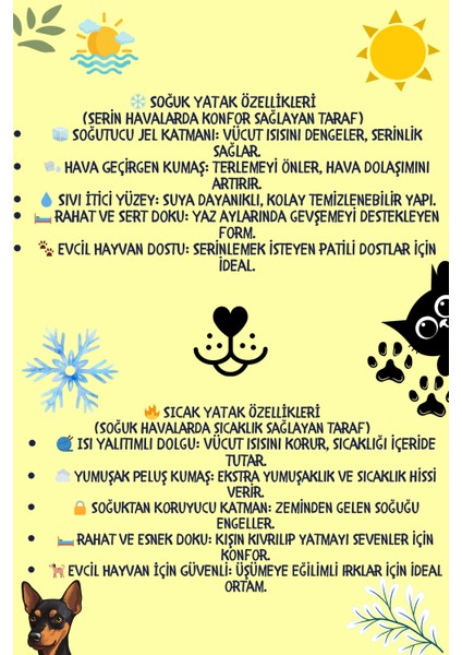 Thermo Mat Hem Soğuk Hem Sıcak Kullanılabilen 2si1 Arada Kedi & Köpek Minderi 40X60CM