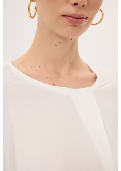 Saten Garnili Uzun Kollu Bluz Kemik 115L9322000 fiyatları