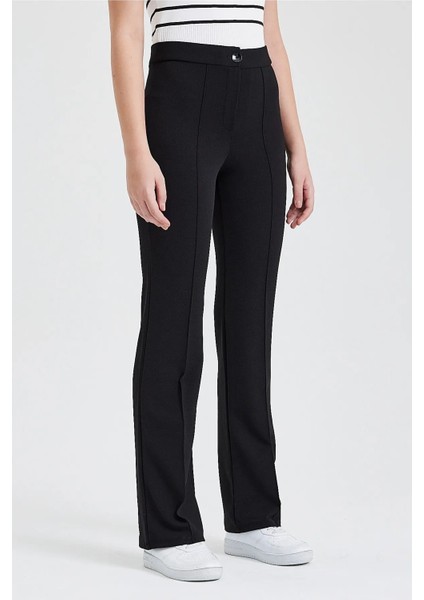 Kadın Önü Çimalı Krep Kumaş Pantalon modelleri