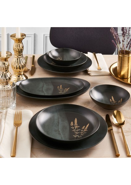 Camelia 26 Parça 6 Kişilik Yemek Takımı 6428 Altın Yaldız