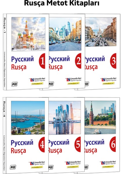 Rusça Eğitim Seti - Rusça Kitap - Torfl, Yds Sınav Hazırlık - Kolay Rusça Kelime Öğrenme Kitapları