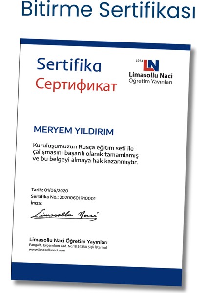 Rusça Eğitim Seti - Rusça Kitap - Torfl, Yds Sınav Hazırlık - Kolay Rusça Kelime Öğrenme Kitapları