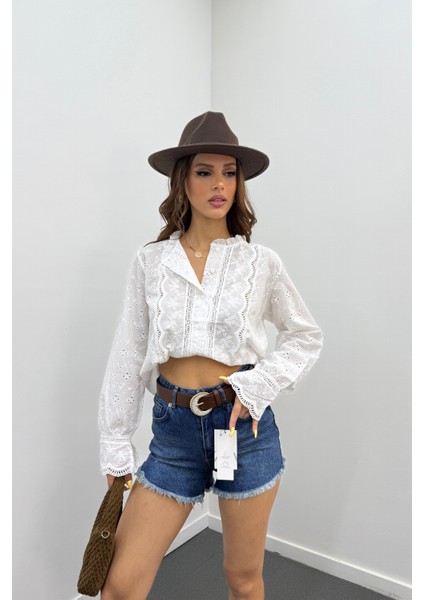 Poker Orta Kot Mavi Yüksek Bel Mini Kot Şort fiyatları