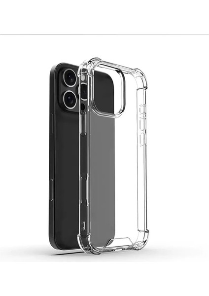 Apple iPhone 16 Pro Max Uyumlu Kılıf Nitro Anti Shock Şeffaf Silikon Kapak