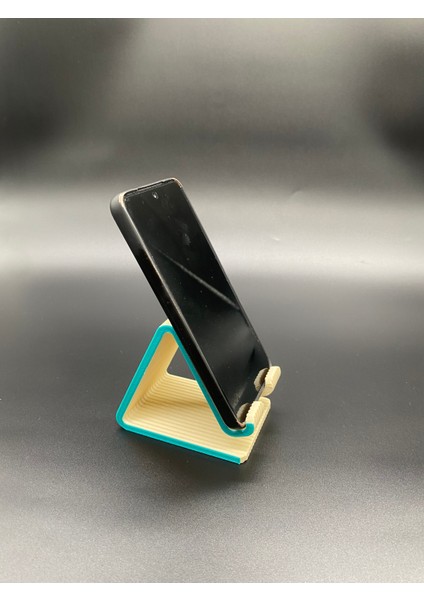 Üçgen Formlu Telefon Standı, 3D Baskı, Bej fiyatları