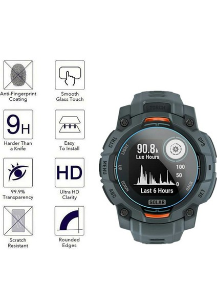 Garmin Instinct 3 Amoled 50MM Temperli Cam Ekran Koruyucu Hd Şeffaf Saat Ekran Filmi Için 3 Adet (Yurt Dışından) fiyatları