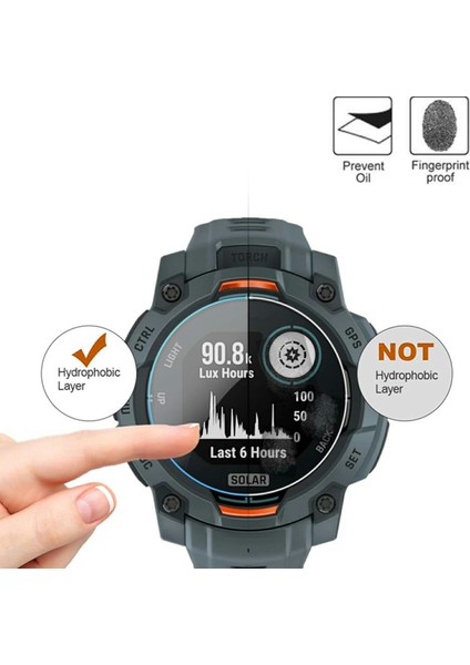 Garmin Instinct 3 Amoled 50MM Temperli Cam Ekran Koruyucu Hd Şeffaf Saat Ekran Filmi Için 3 Adet (Yurt Dışından) indirimleri