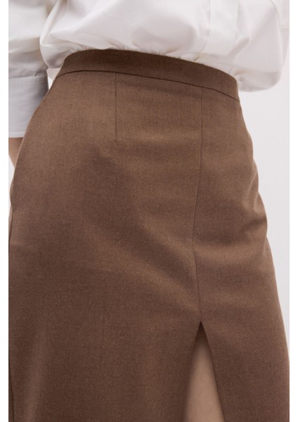 Yırtmaçlı Etek Vizon 127M2087000 fırsatları