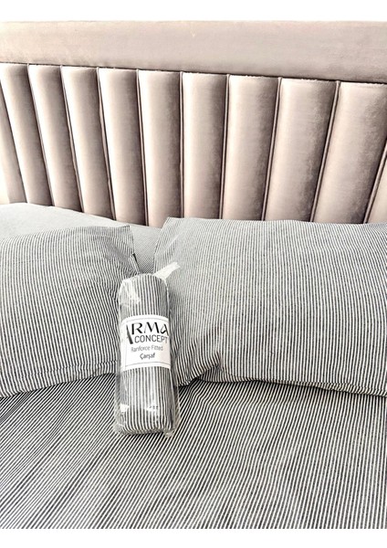 Çift Kişilik Desenli Ranforce Kumaş Fitted Lastikli Çarşaf & 2 Adet Yastık Kılıfı fiyatları