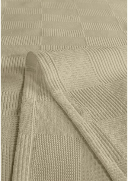%100 Pamuk Tek Kişilik Bej Otel Pike Takım 160 x 230 cm fırsatları