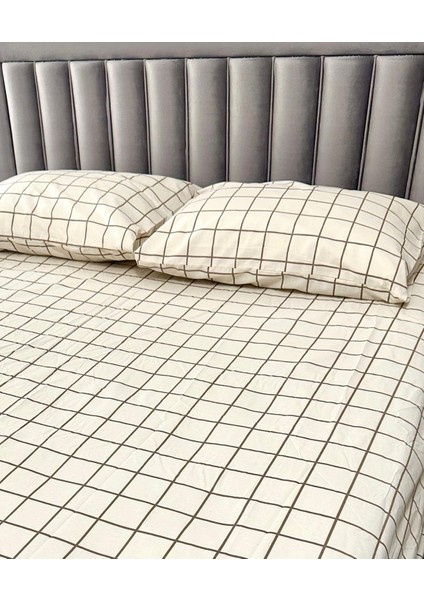 Çift Kişilik Desenli Ranforce Kumaş Fitted Lastikli Çarşaf & 2 Adet Yastık Kılıfı fiyatları