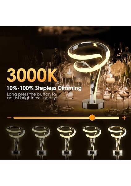 Airnasa LED Gece Lambası, 10 W Modern Masa Lambası, Spiral Tasarım Masa Lambası, 1300 Lm, 3000 K Sıcak Beyaz, Dokunmatik Kısılabilir, Masa Lambası, Dekoratif Aydınlatma fiyatları