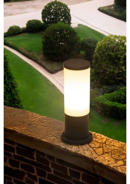 Ekim Aydınlatma E27 Duylu Bahçe ve Yol Aydınlatma Set Üstü 29CM Kisa Boru Tipi Aplik