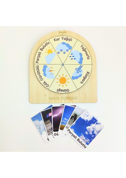 Okul Öncesi Eğitici Hava Durumu Çarkı – Çocuklar Için Gözlem ve Hava Takibi Etkinliği – Gözlem Becerisi ve Doğa Farkındalığı Için Eğitici Set