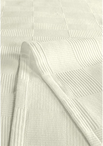 %100 Pamuk Tek Kişilik Krem Otel Pike Takım 160 x 230 cm fırsatları