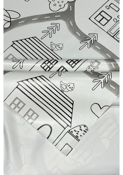 Boyanabilir Pvc Elyaf Tabanlı Silinebilir Muşamba Masa Örtüsü_şehir indirimleri