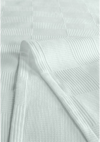 %100 Pamuk Tek Kişilik Mavi Otel Pike Takım 160 x 230 cm fırsatları